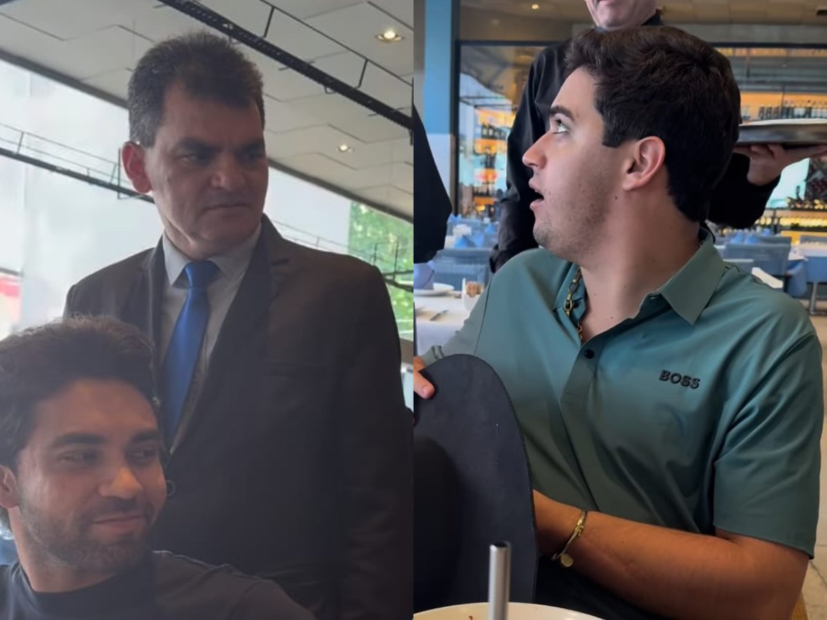 Garçom Tenta Comprar Chapéu de Natanzinho Lima em Churrascaria 1 garcom tenta comprar chapeu de natanzinho lima em churrascaria