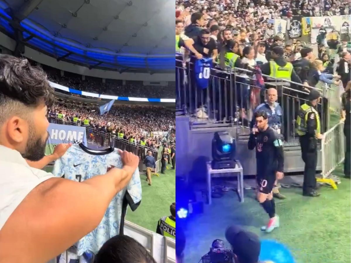 Messi Reage com Irritação a Torcedor com Camisa de Cristiano Ronaldo 1 messi reage com irritacao a torcedor com camisa de cristiano ronaldo
