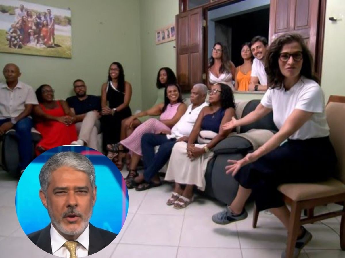 Renata Vasconcellos apresenta Jornal Nacional na casa de família 1 renata vasconcellos apresenta jornal nacional na casa de familia