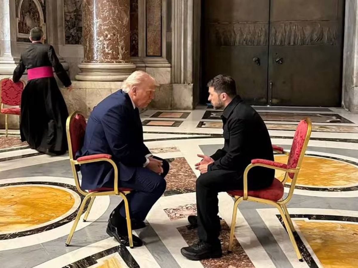 Trump e Zelensky se encontraram em Roma antes do funeral do Papa Francisco 1 trump e zelensky se encontraram em roma antes do funeral do papa francisco