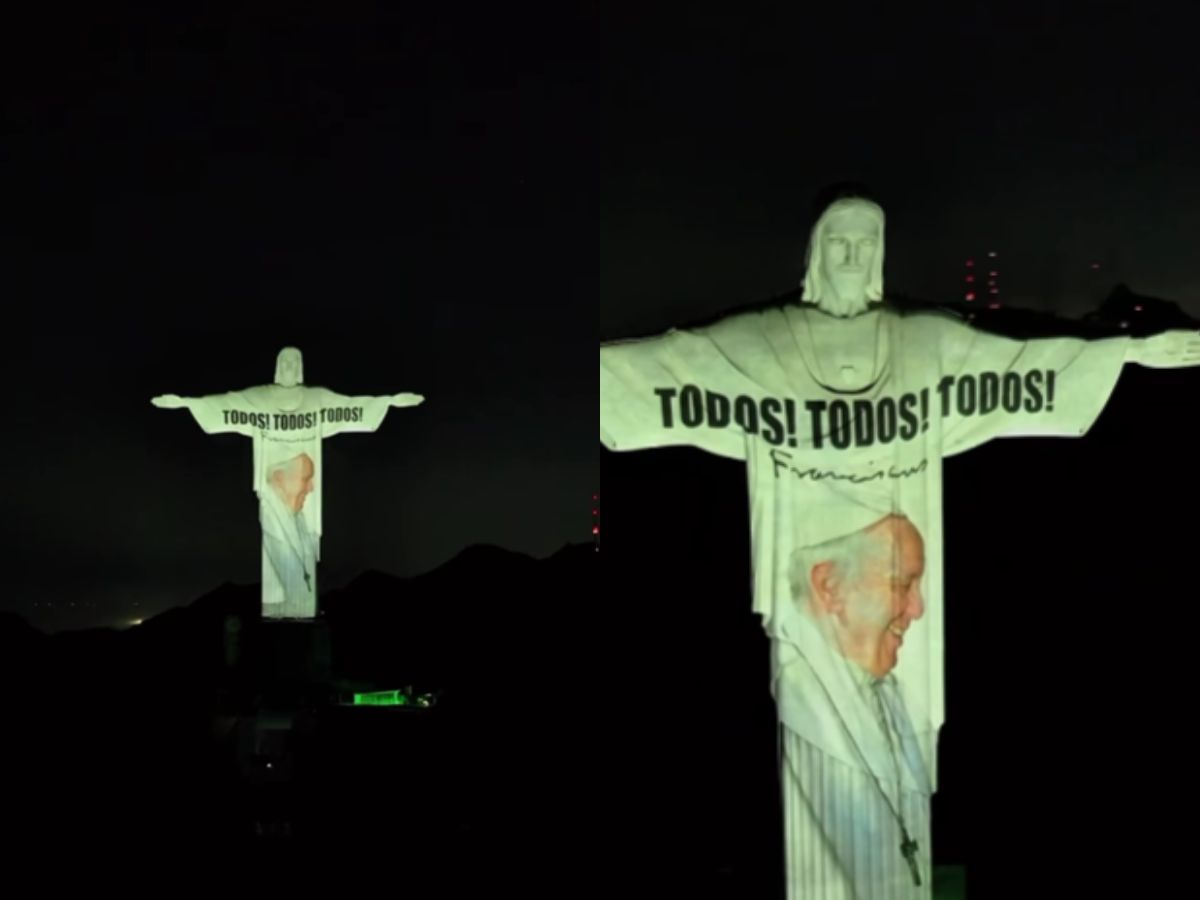 Cristo Redentor homenageia Papa Francisco com projeção emocionante 1 cristo redentor homenageia papa francisco com projecao emocionante
