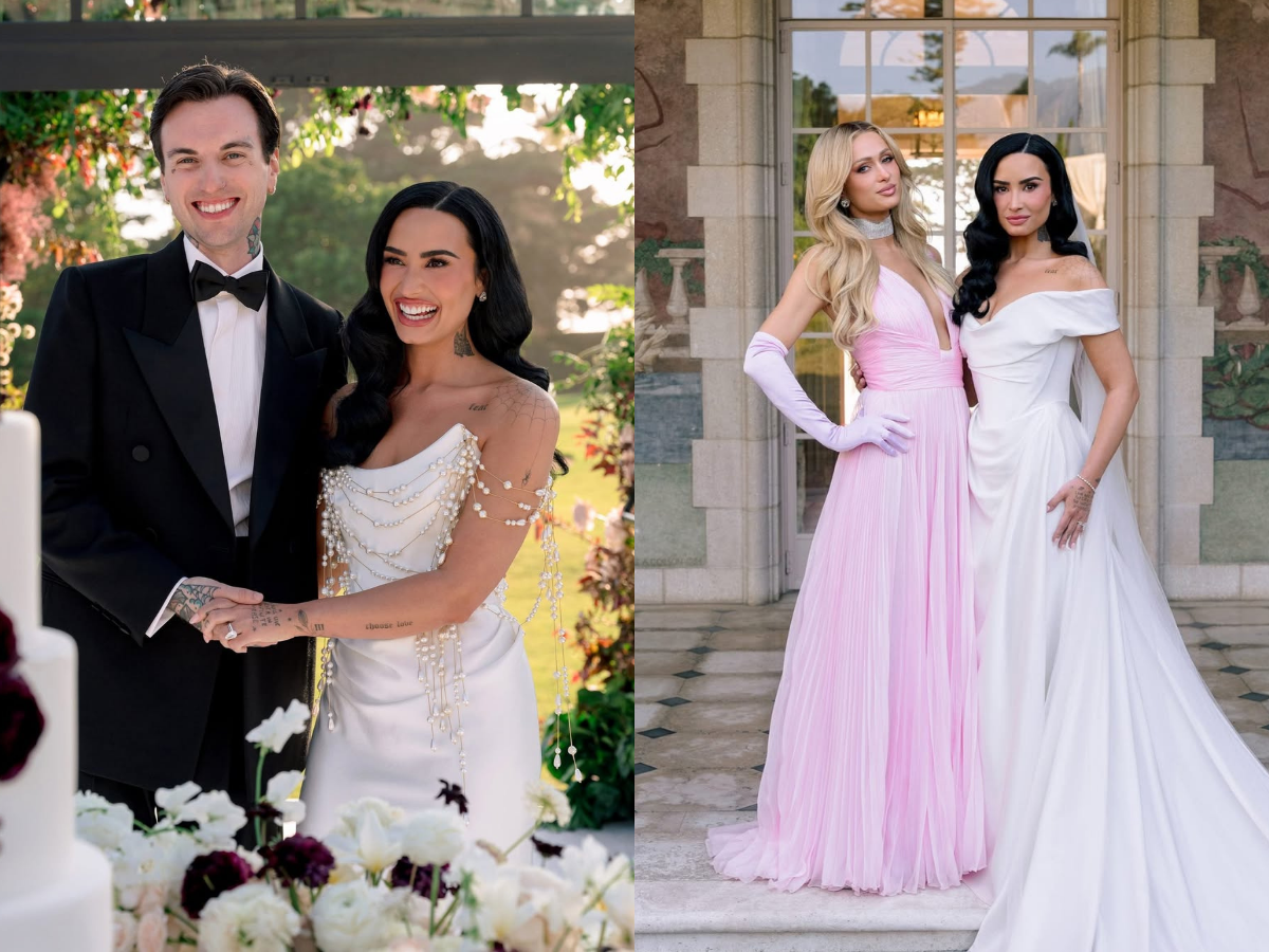 dois vestidos 135 convidados confira fotos do casamento de demi lovato