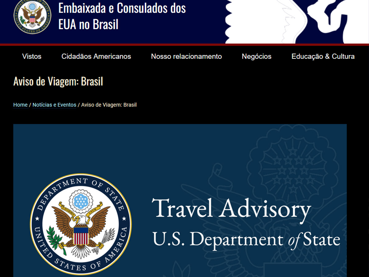eua alertam americanos sobre viagens a cidades do df