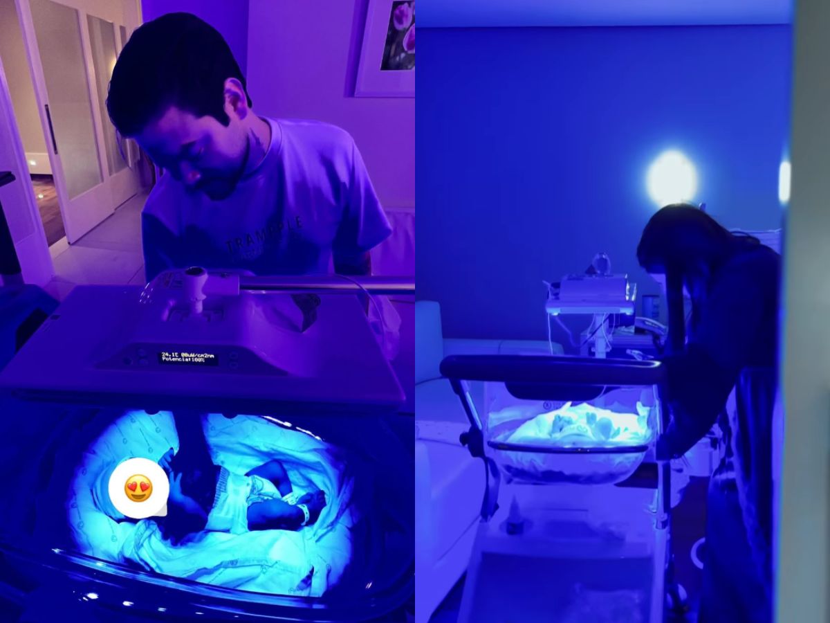 Filho de Yudi e Mila segue internado para tratamento com fototerapia 1 filho de yudi e mila segue internado para tratamento com fototerapia