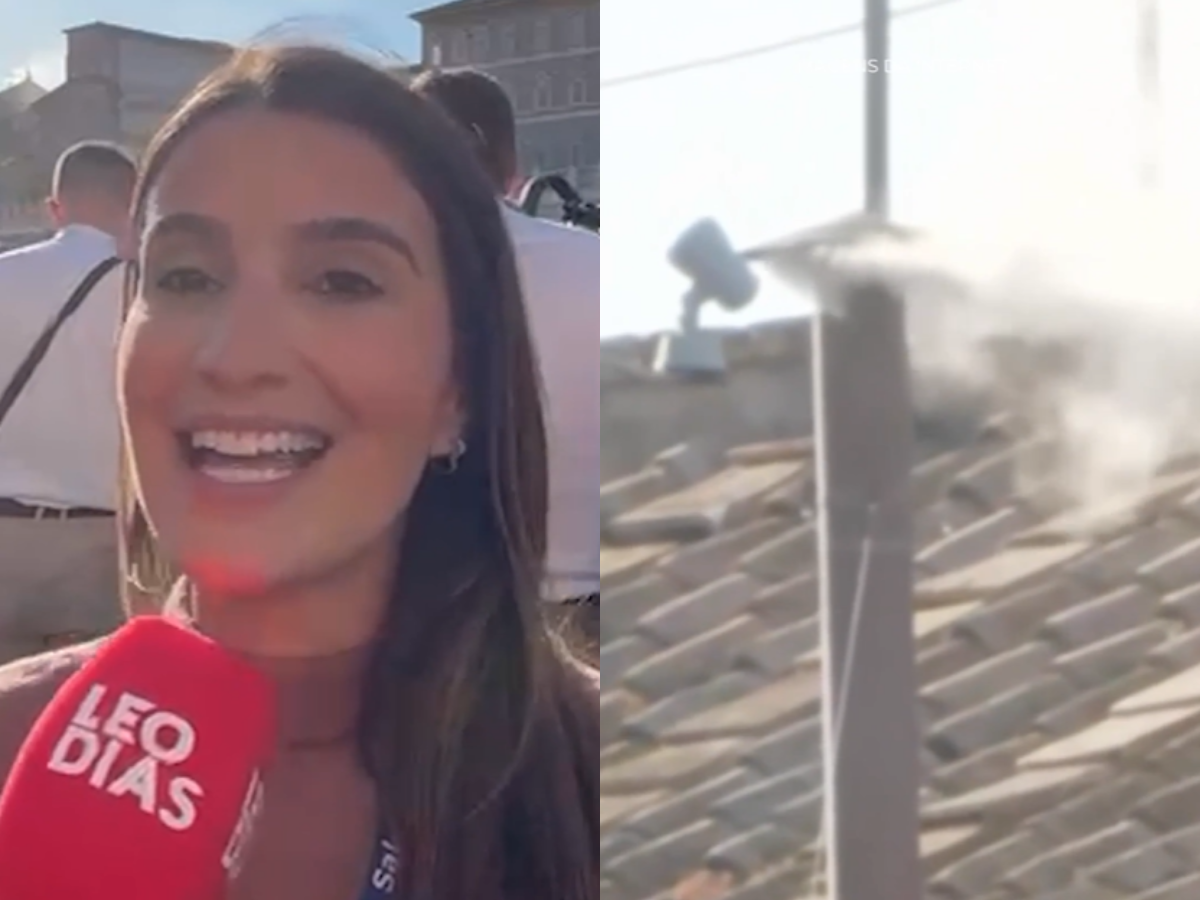 fumaca branca anuncio do novo papa no vaticano