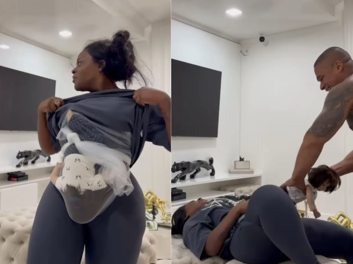 Jojo Todynho Simula Parto de Bebê Reborn e Diverte o Namorado 1 jojo todynho simula parto de bebe reborn e diverte o namorado