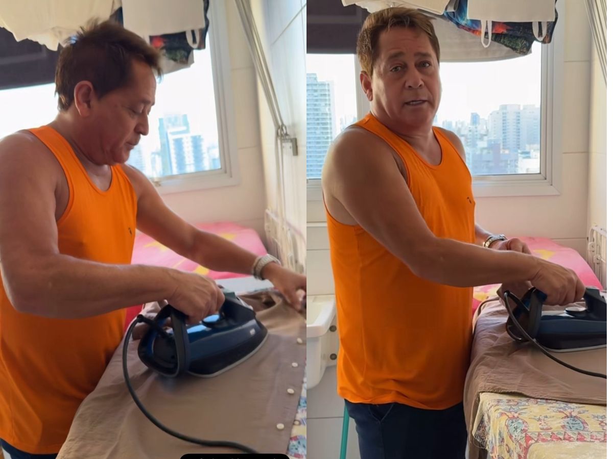 Leonardo Impressiona Poliana com Talento para Passar Roupas 1 leonardo impressiona poliana com talento para passar roupas