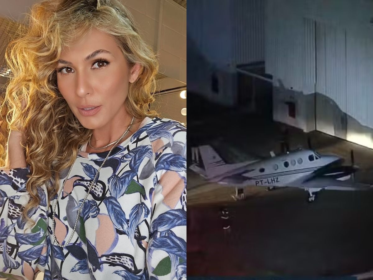 Lívia Andrade entre passageiros de avião com problema de pouso 1 livia andrade entre passageiros de aviao com problema de pouso