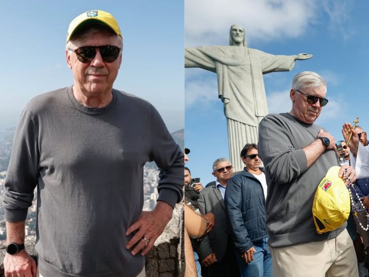 Novo técnico da Seleção, Carlo Ancelotti recebe bênção no Cristo Redentor 1 novo tecnico da selecao carlo ancelotti recebe bencao no cristo redentor