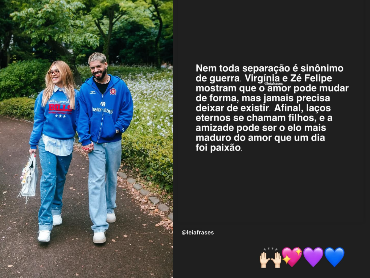 O Amor Pode Mudar de Forma, Compartilha Virginia em Post Sobre Separação 1 o amor pode mudar de forma compartilha virginia em post sobre separacao