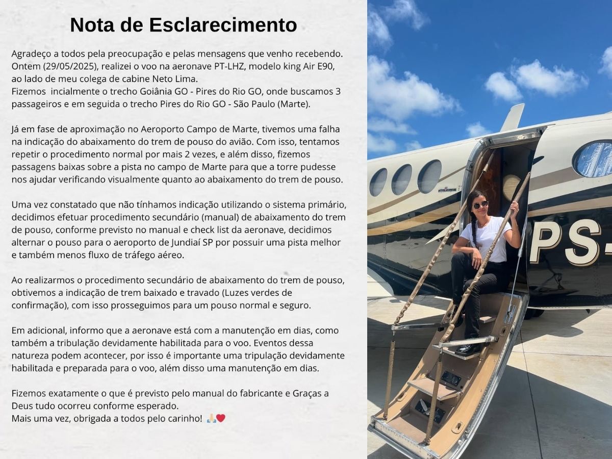 Piloto Detalha Falha no Trem de Pouso e Manobra de Emergência 1 piloto detalha falha no trem de pouso e manobra de emergencia