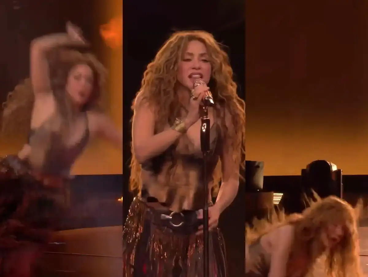 Shakira sofre queda durante apresentação de Whenever, Wherever 1 shakira sofre queda durante apresentacao de whenever wherever