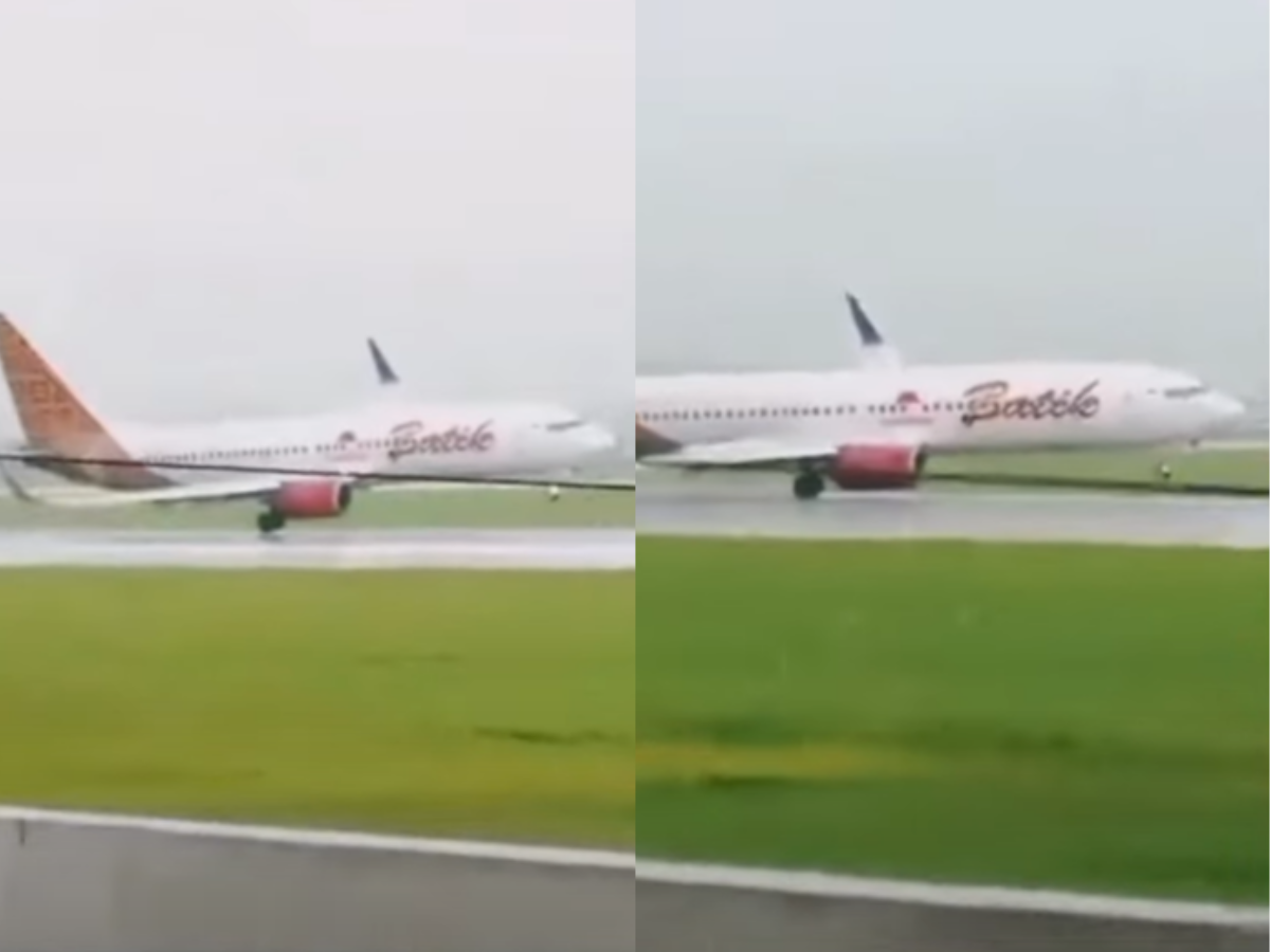 Avião da Batik faz pouso inclinado na Indonésia 1 aviao da batik faz pouso inclinado na indonesia