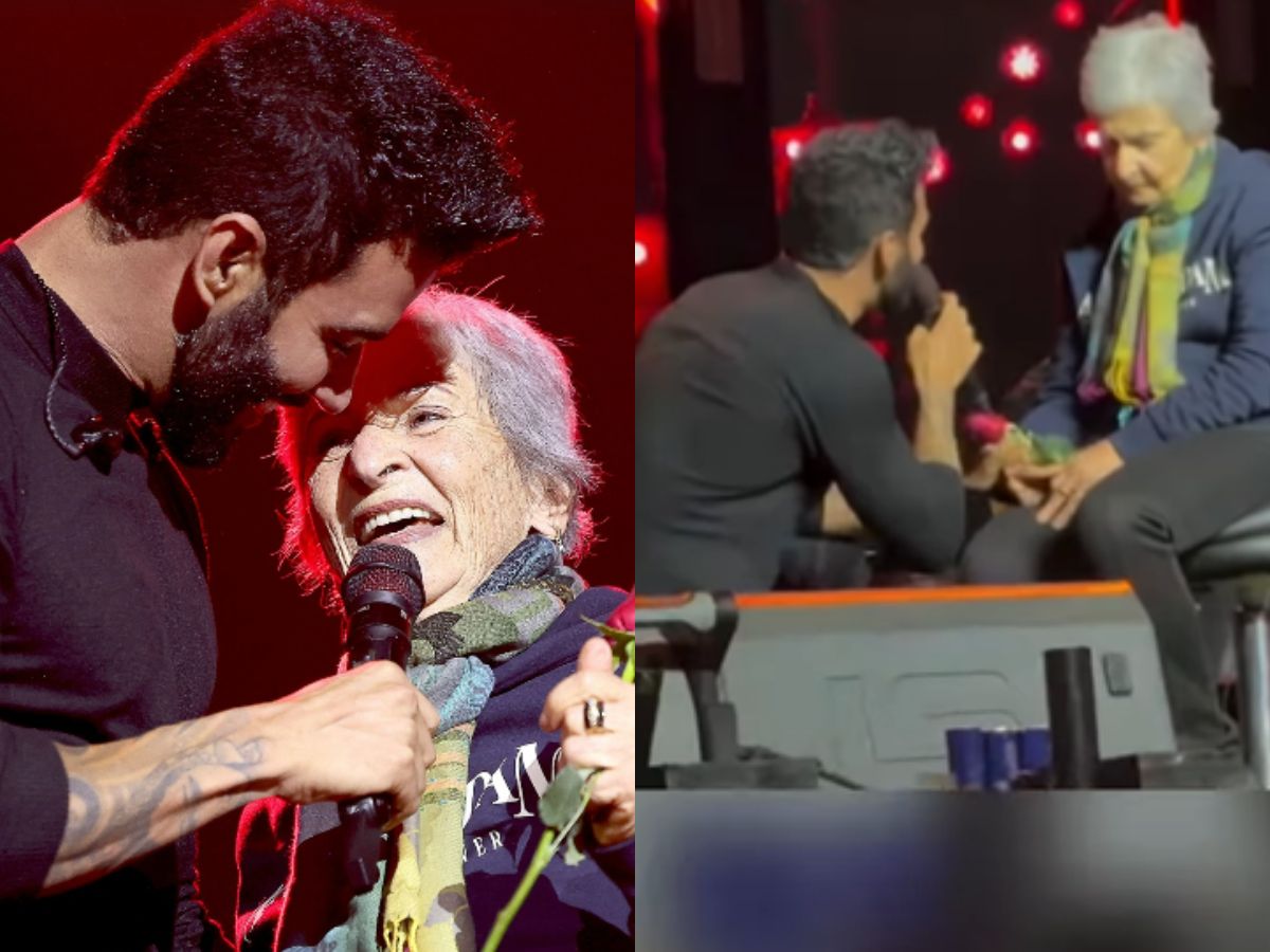 Gusttavo Lima emociona ao homenagear senhora durante show 1 gusttavo lima emociona ao homenagear senhora durante show