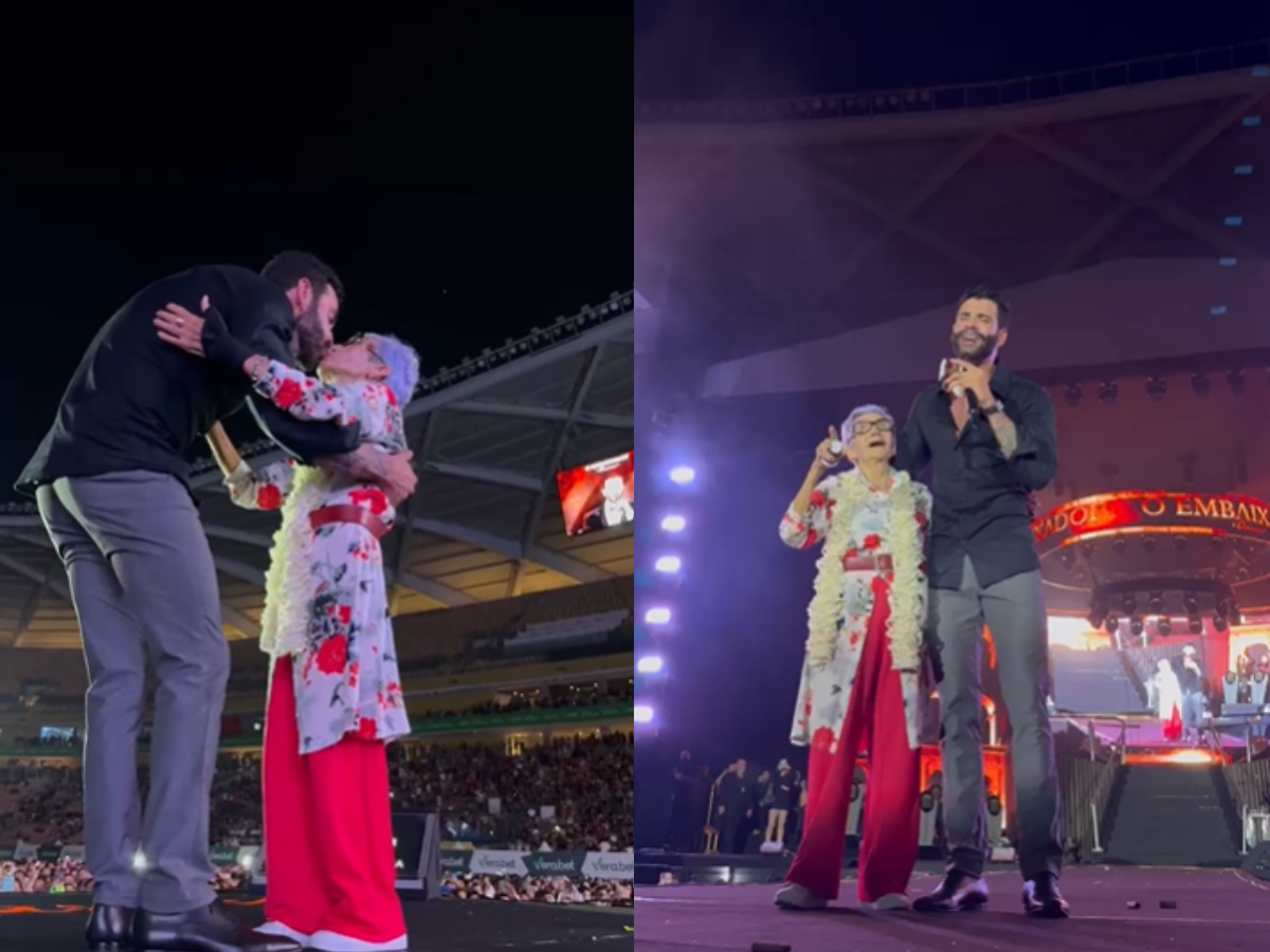Idosa Recebe Selinho de Gusttavo Lima em Show e Declara Amor 1 idosa recebe selinho de gusttavo lima em show e declara amor