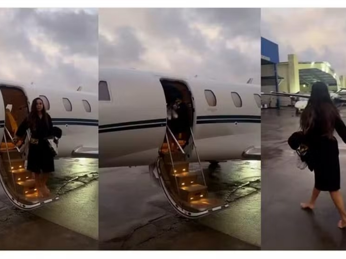 Ivete Sangalo aterrissa de roupão e descalça: “Feliz” 1 ivete sangalo aterrissa de roupao e descalca feliz