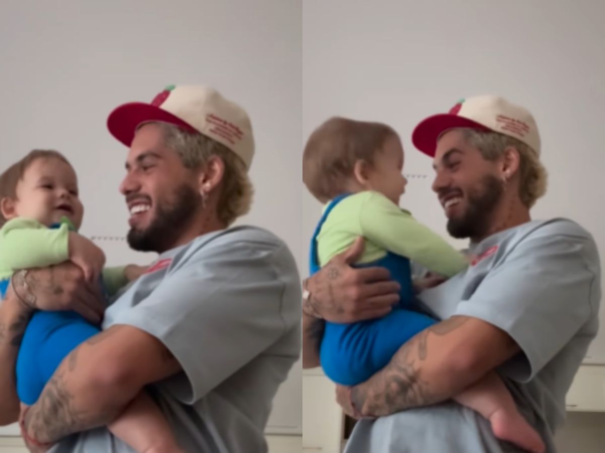 José Leonardo fala 'papai' e Zé Felipe se derrete: 'Agora saiu' 1 jose leonardo fala papai e ze felipe se derrete agora saiu