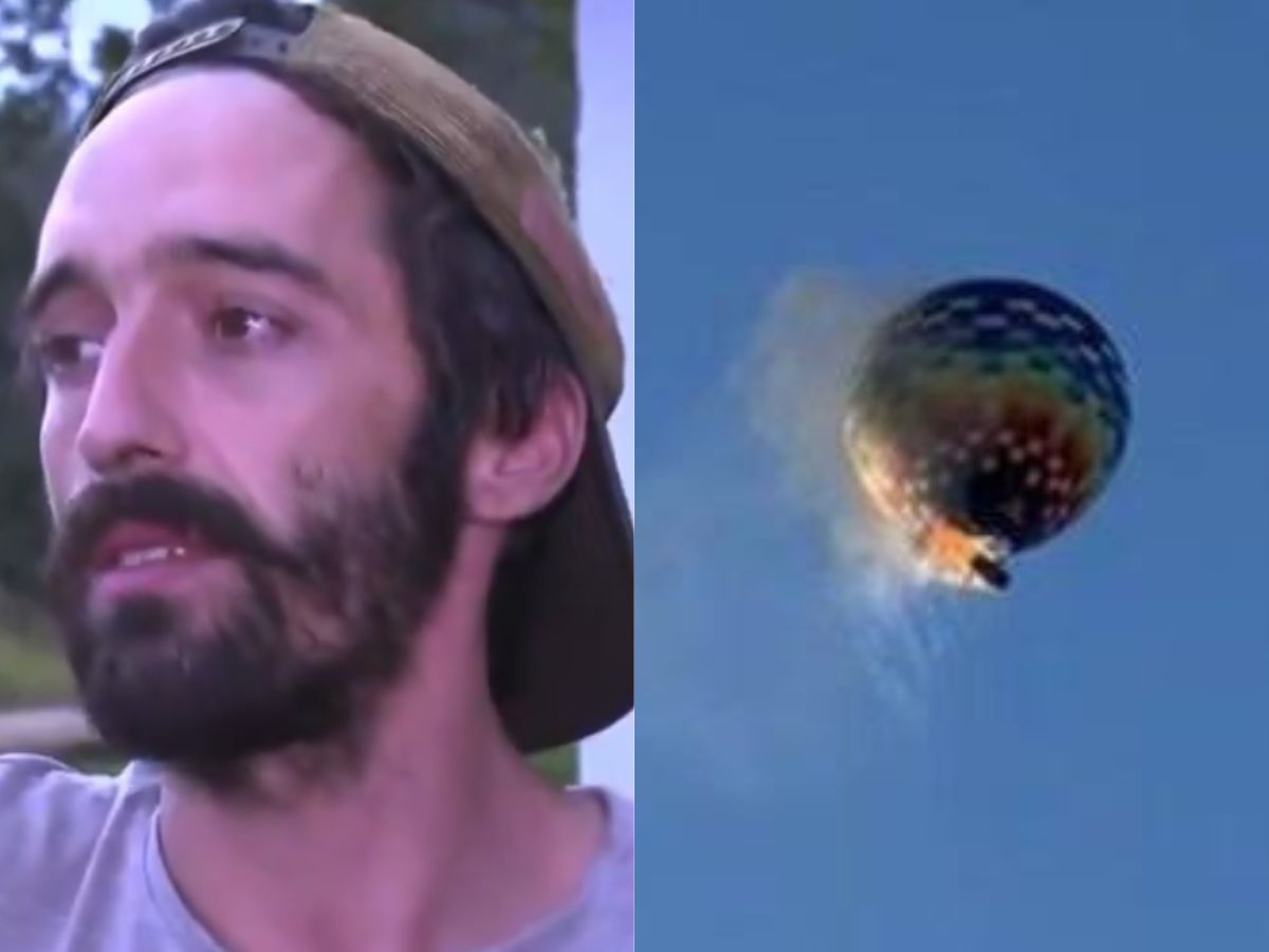 Sobrevivente de queda de balão se ajoelhou em frente à igreja logo após acidente 1 sobrevivente de queda de balao se ajoelhou em frente a igreja logo apos acidente