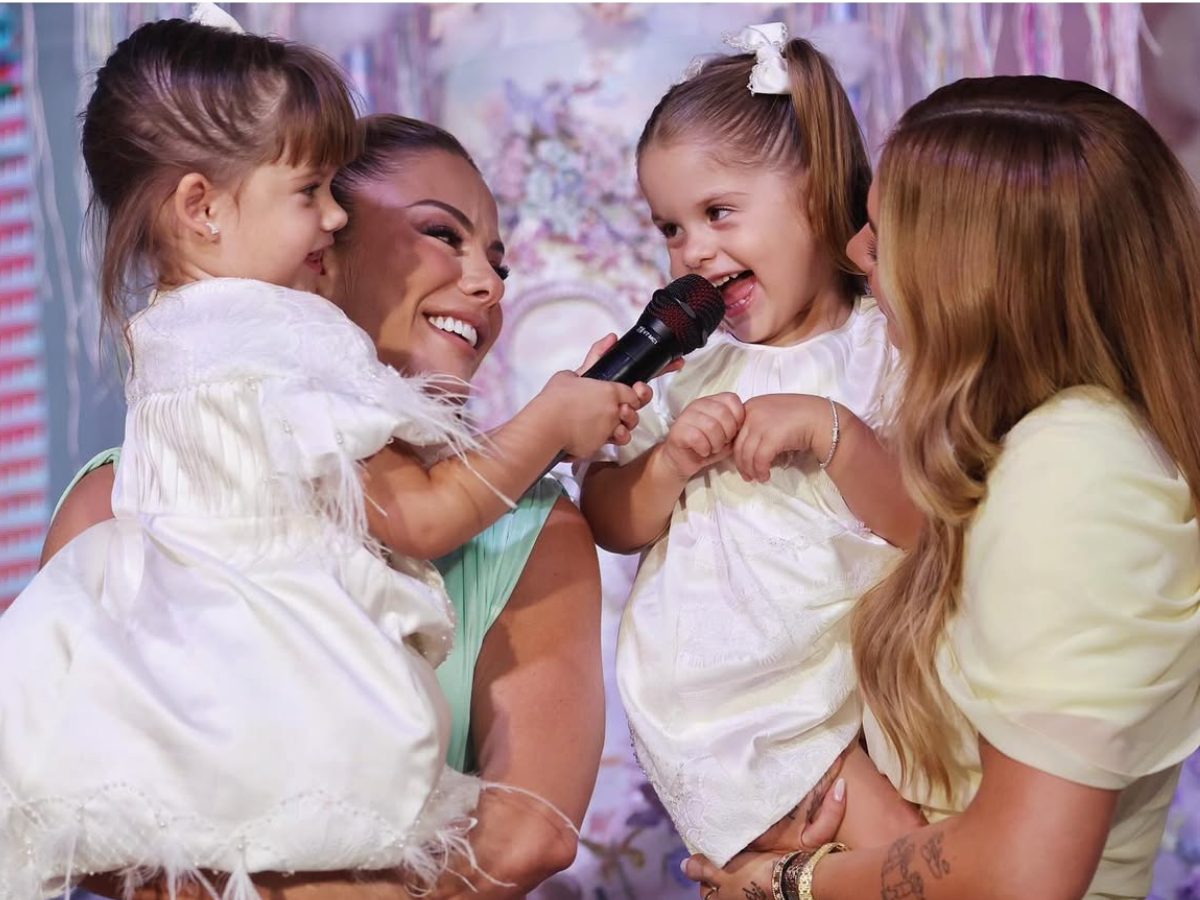 virginia compartilha registros da festa de 4 anos de maria alice