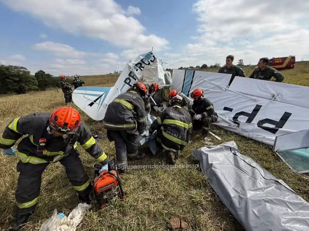 Acidente com avião de pequeno porte causa duas mortes em SP 1 acidente com aviao de pequeno porte causa duas mortes em sp