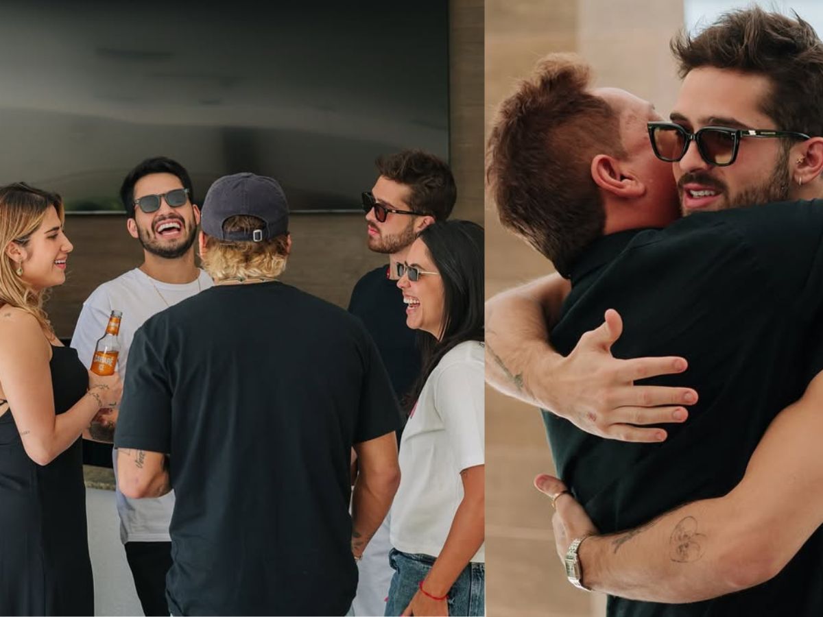 João Guilherme celebra Dia dos Pais com Leonardo e irmãos 1 joao guilherme celebra dia dos pais com leonardo e irmaos